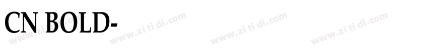 CN BOLD字体转换